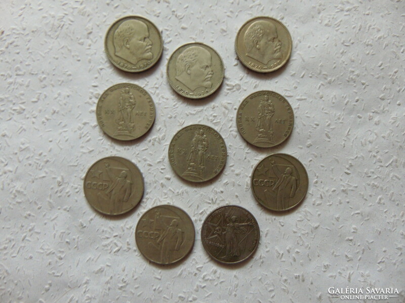 Szovjetunió 10 darab 1 rubel LOT ! 02