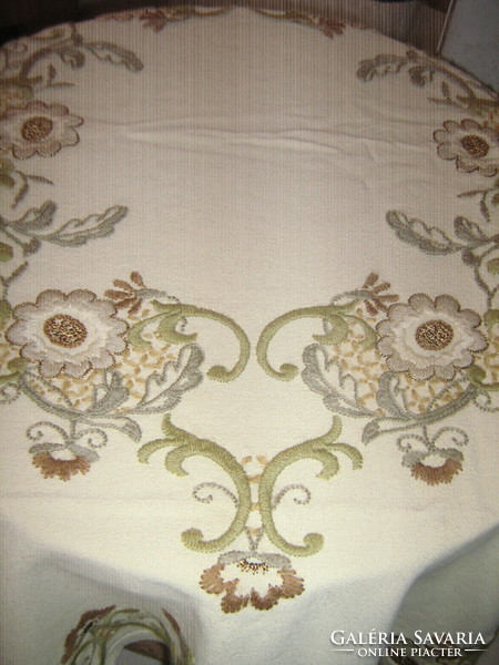 Beautiful hand-embroidered special woven tablecloth