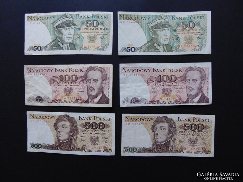 Poland 6 zloty banknote lot!