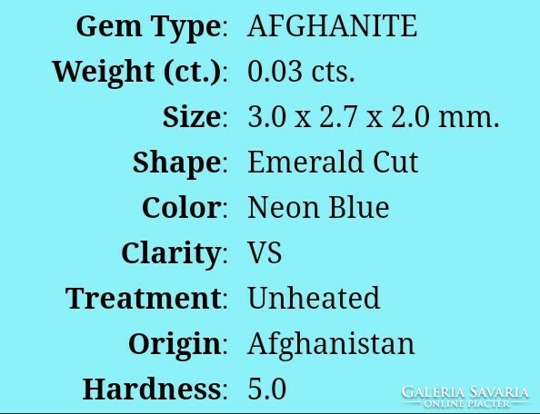 Vilagritkasag!! 0.3ct természetes afganit drágakő smaragd csiszolat Garanciális!!!