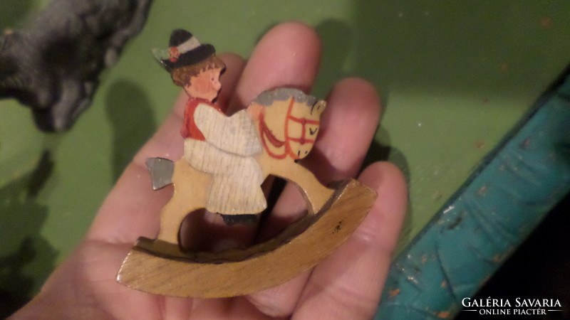 Unique, small, wooden rocking horse / Christmas tree decoration, in good condition.