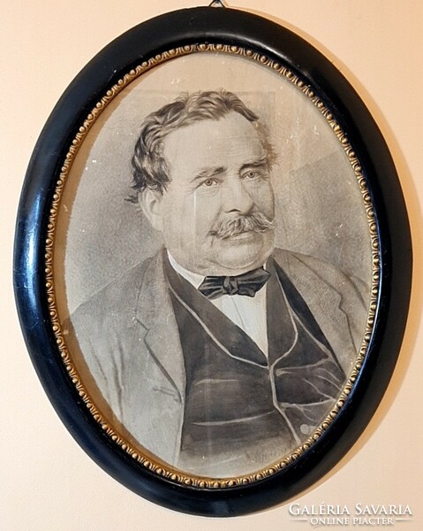 Large antique male portrait