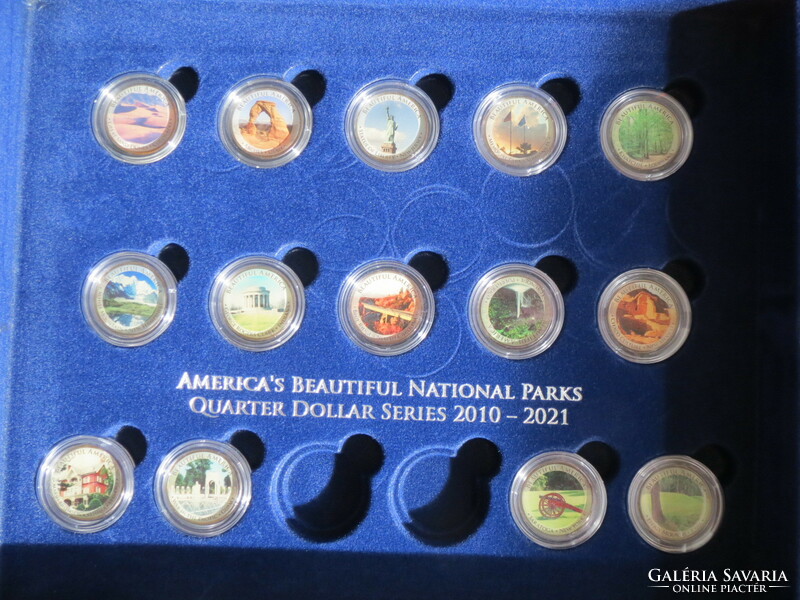 Beautiful National Parks of America series, 54 pcs. Quarter Dollar 2010-2021