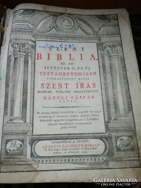 Holy Bible 1804 Károli Gaspar is in the condition shown in the pictures