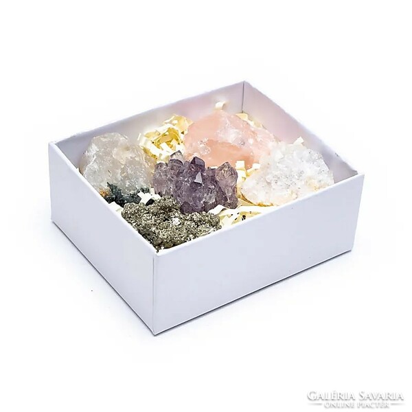 5 Kinds of minerals in a gift box