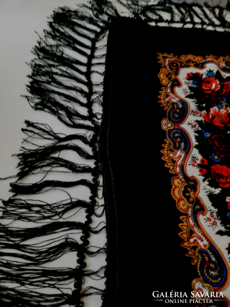 Hand-printed cashmere shawl