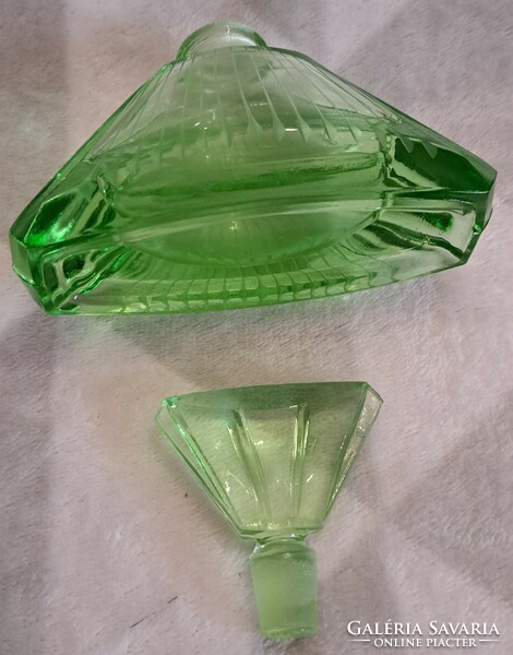 For chorizo users only, set of 4 green glass antique toilet bowls (l4586)