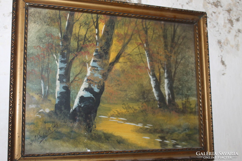 Antique signed painting 369