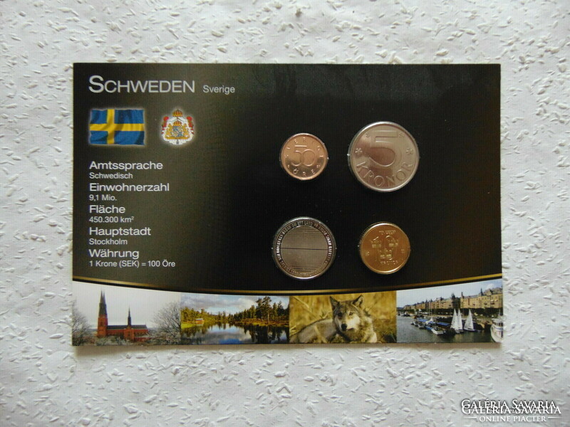 Svédország 4 darab érme bliszterben 2009