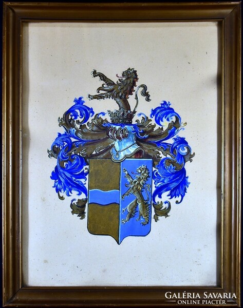 XIX. Hungarian painter Sz. Vége: coat of arms (zala) of the Forintosházy family