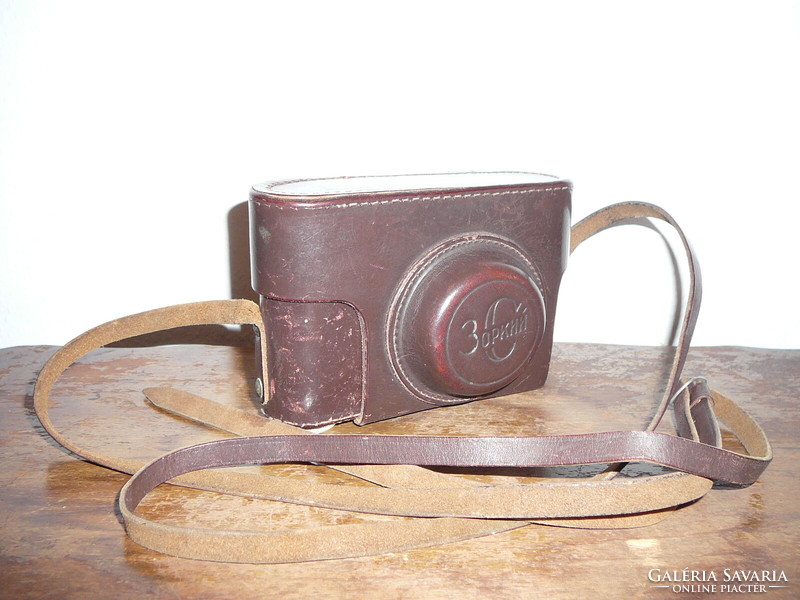 Zorkij c camera, Leica copy with original leather case.