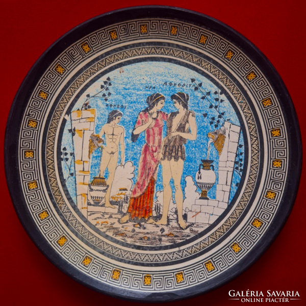 Greek ceramic plate, handmade, beautiful product.