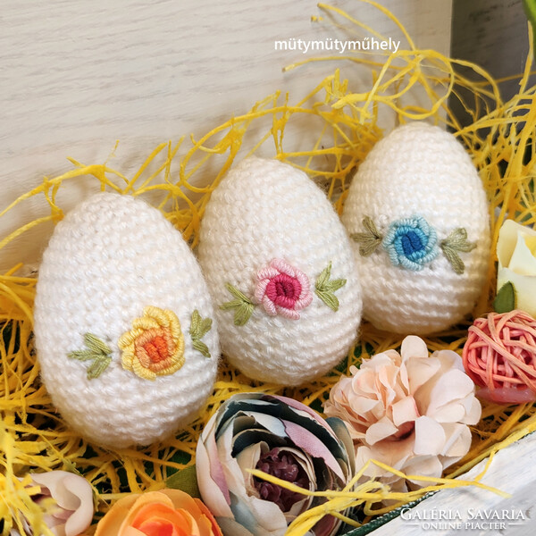 Crocheted eggs, 10 pcs/cs