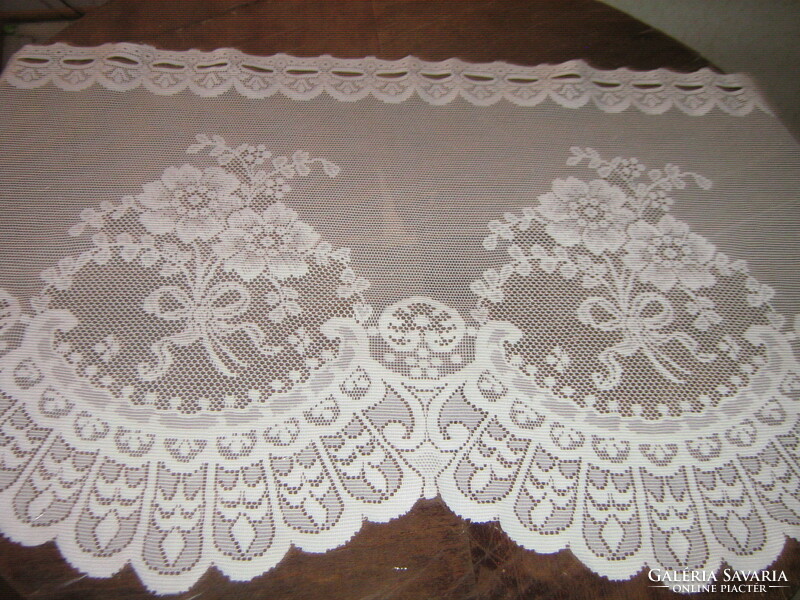 Beautiful vintage style white rose stained glass curtain
