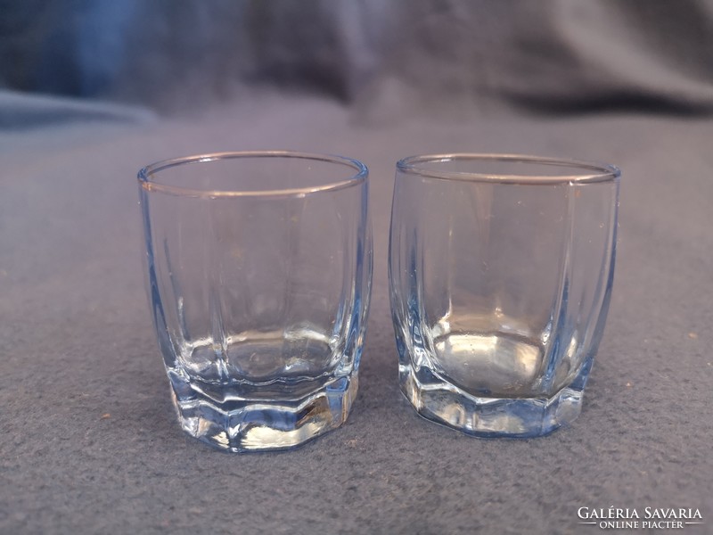 2 blue half glasses