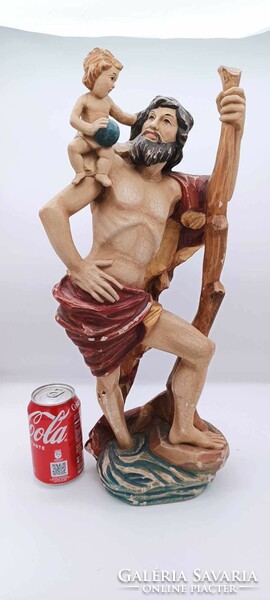 Szent Kristóf fa szobor
