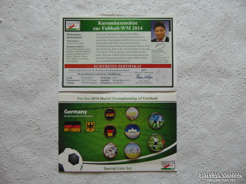 Germany Soccer World Cup 8 coins 2014 in blister!