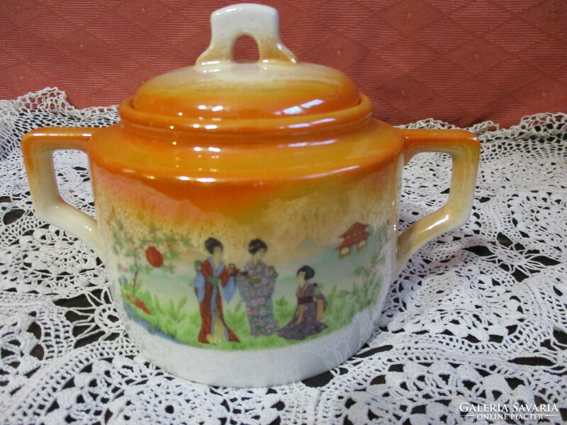 Zsolnay's spectacular orange sugar bowl
