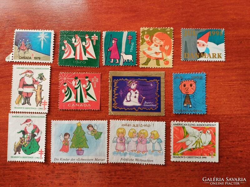 Christmas letter-sealing stamps