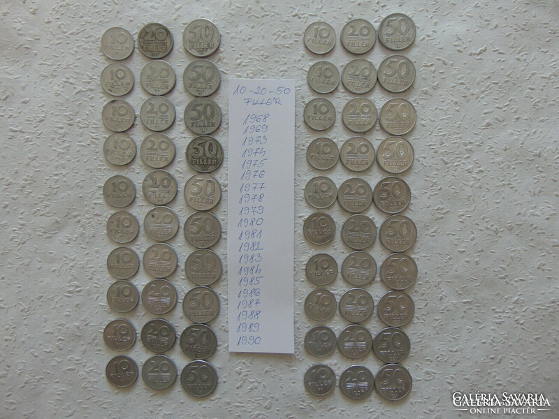 Aluminum 10 - 20 - 50 pennies, lot of 60 pieces!