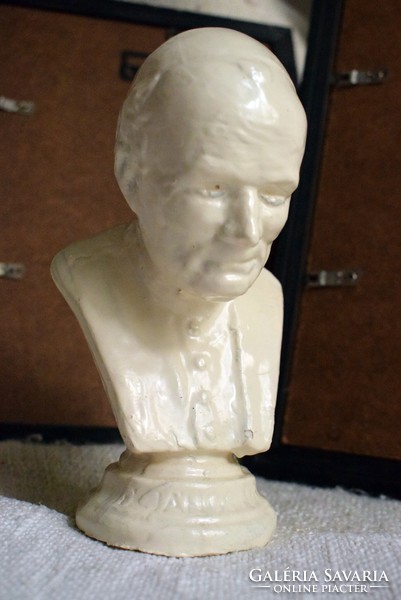 Szent II. János Pál pápa , Karol Wojtyła , büszt mellszobor , szobor 17 x 9,8 x 10 cm