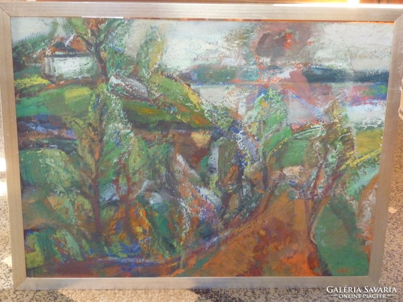 Miklós János cooper for sale: oil, wood fiber, gallery painting titled landscape