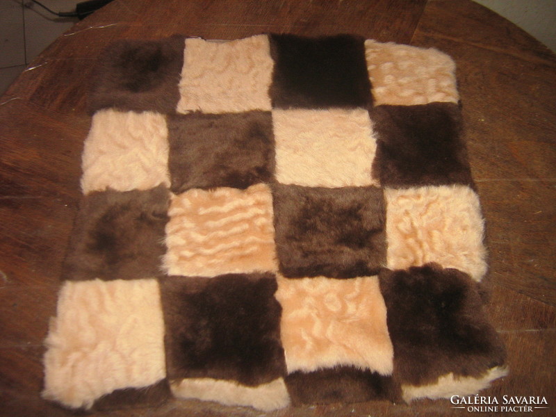 Lamb pillowcase sewn from charming colorful squares