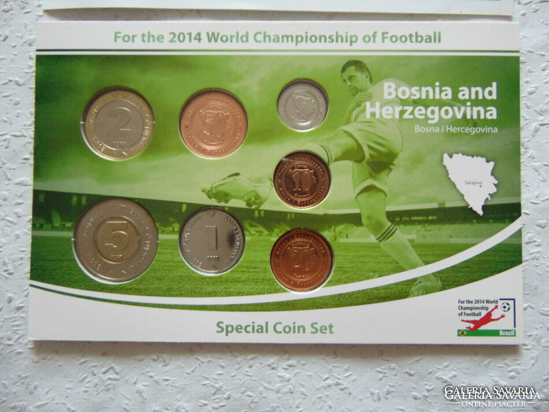 Bosnia-Herzegovina Soccer World Cup 7 coins 2014 in blister!