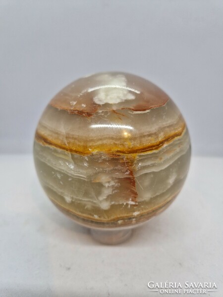 Ónix márvány nagy ásvány gömb 10 cm átmérőjű