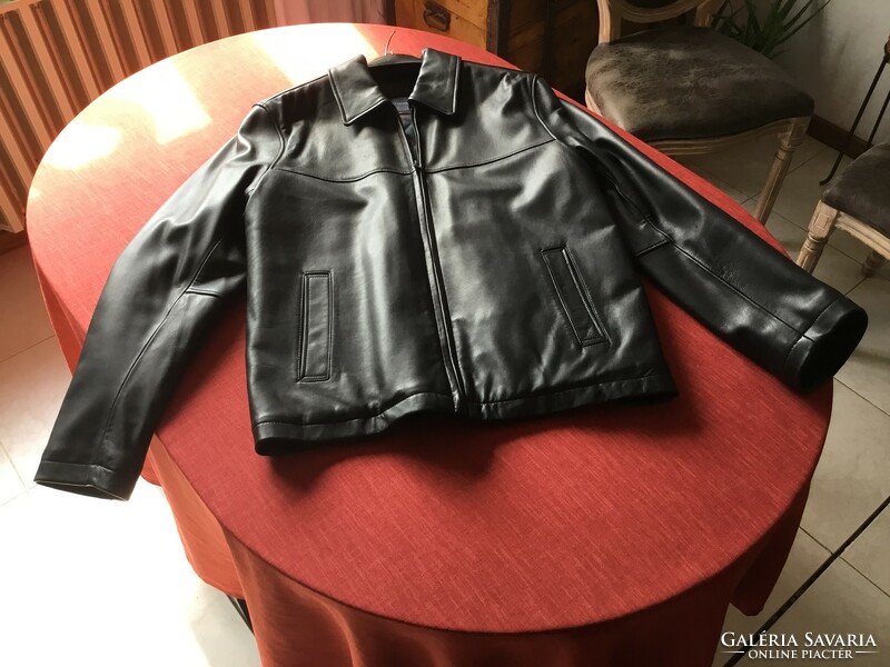 Tommy hilfiger leather jacket (l) brand new james dean style from usa