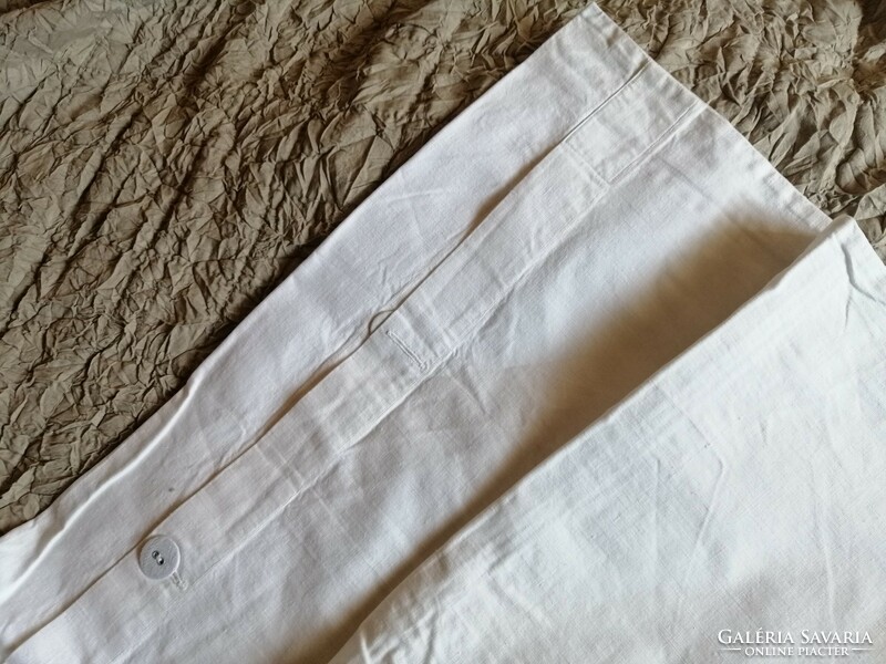 Embroidered linen pillowcase