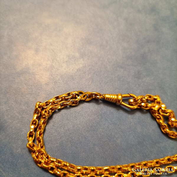 Attribute only! 150 cm long gold-plated pocket watch chain