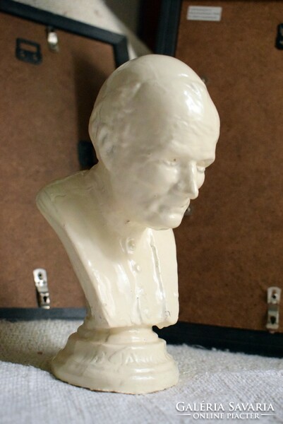Szent II. János Pál pápa , Karol Wojtyła , büszt mellszobor , szobor 17 x 9,8 x 10 cm
