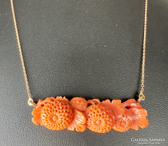 Coral gold necklaces