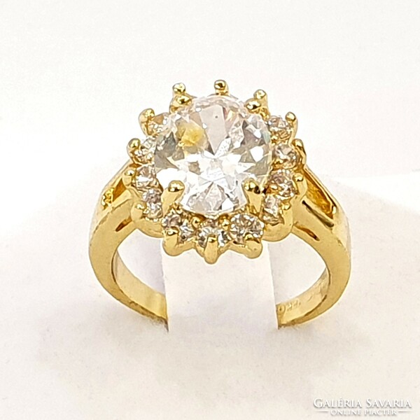 18kt aranyozott Designer kristály Gyűrű