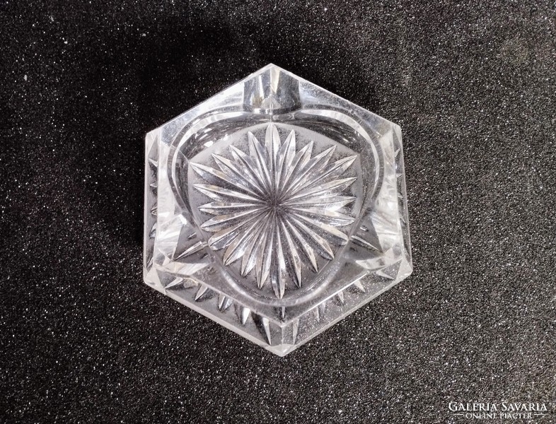 Hexagon crystal ashtray