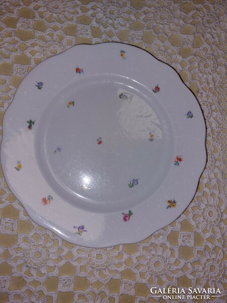 Zsolnay 1db szép sok kisvirágos lapos tányér