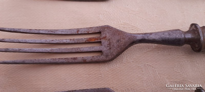 Iron fork old 18cm 3 pieces in one