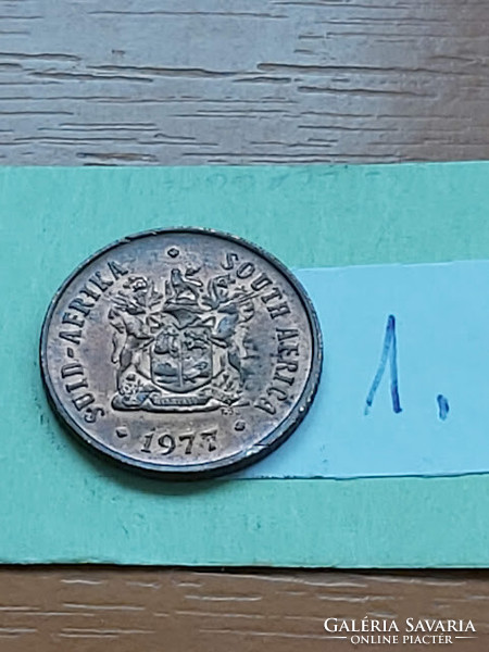 South Africa 1 cent 1977 bronze, Cape sparrow 1