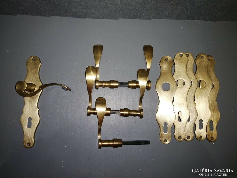 Copper doorknob, doorknobs (3 pairs)