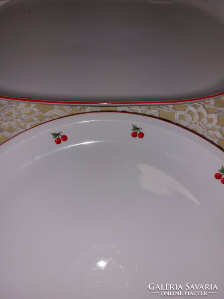 Alföldi porcelain cherry patty and cake plate, offering, center of the table