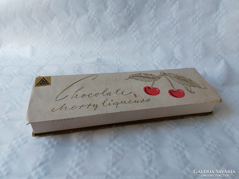 Old candy box cognac cherry paper box
