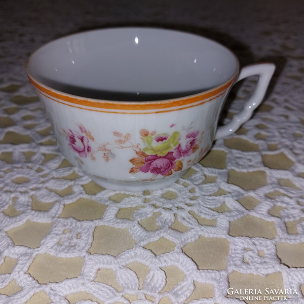 Zsolnay elf-eared porcelain tea cup with beautiful flowers
