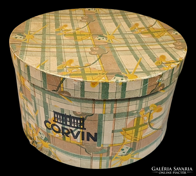 Antique corvin paper hat box
