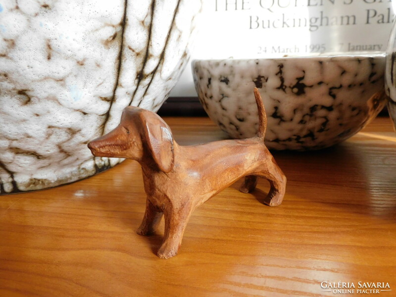 Dachshund carved from wood