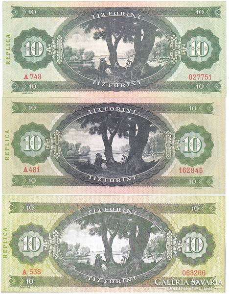 Magyarország 10 forint 1947-1949-1960  REPLIKA UNC