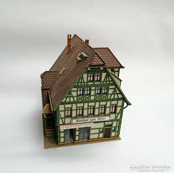 Makett épület - Ház, Fogadó - Terepasztal modell, Modellvasút