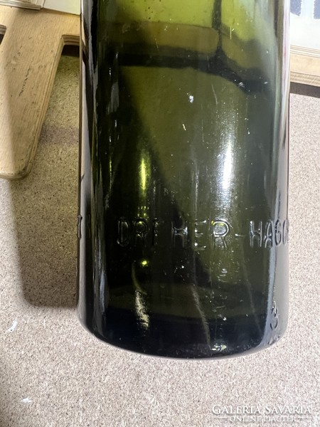 Régi Kőbányai sörös üveg, 1,5 literes zöld szinű, 27 cm-es. 4068