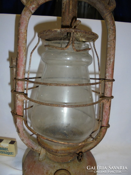 Antique, large kerosene lamp, storm lamp