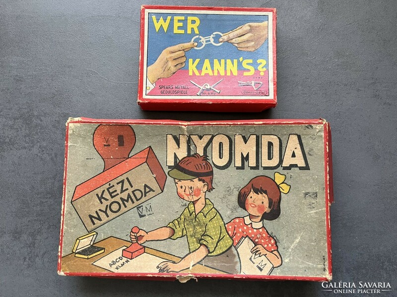 Régi nyugat- német ördöglakat játék készlet a ‘60- as évekből